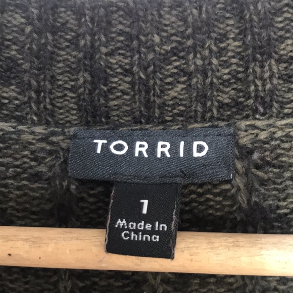 TORRID MULTI-COLOR GEOMETRIC PATTERN OPEN FRONT CARDIGAN 1X - Picture 9 of 12